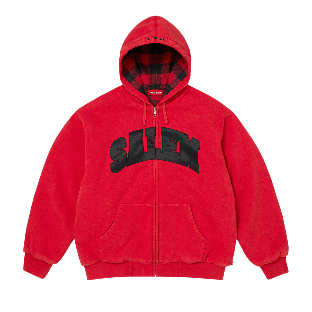 Buy Supreme x Salem Zip Up Hooded Sweatshirt 'Red' - SS26SW57 RED