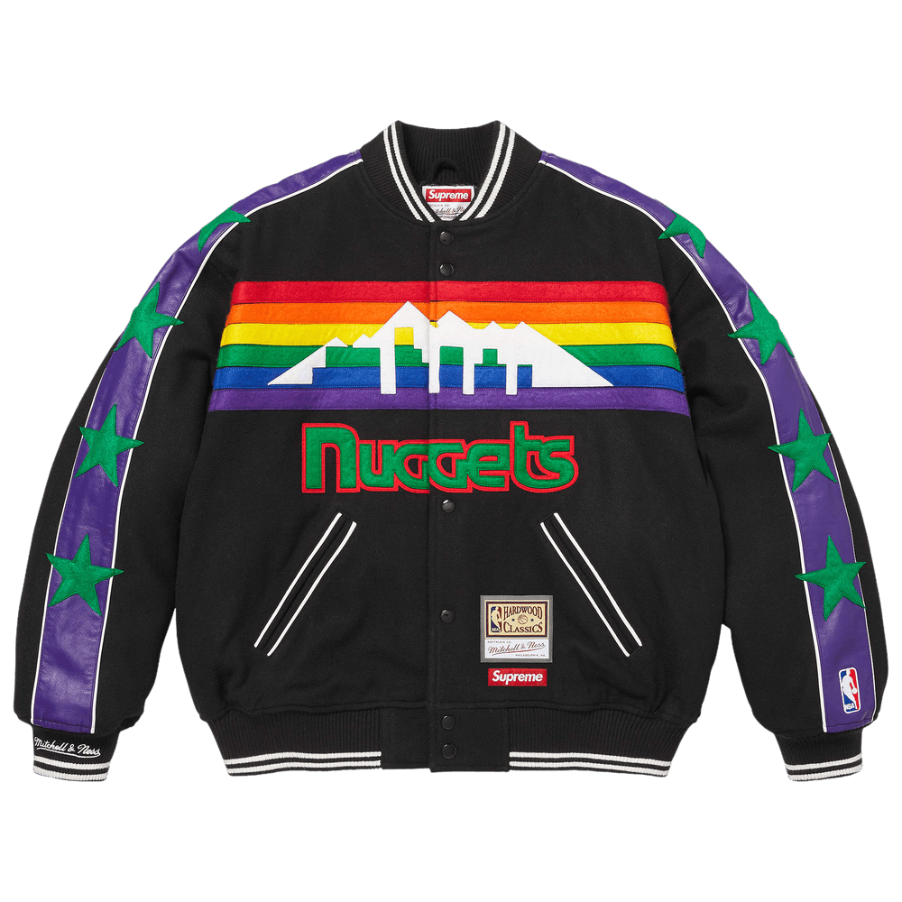 Buy Supreme x Mitchell & Ness Teams Varsity Jacket 'Black