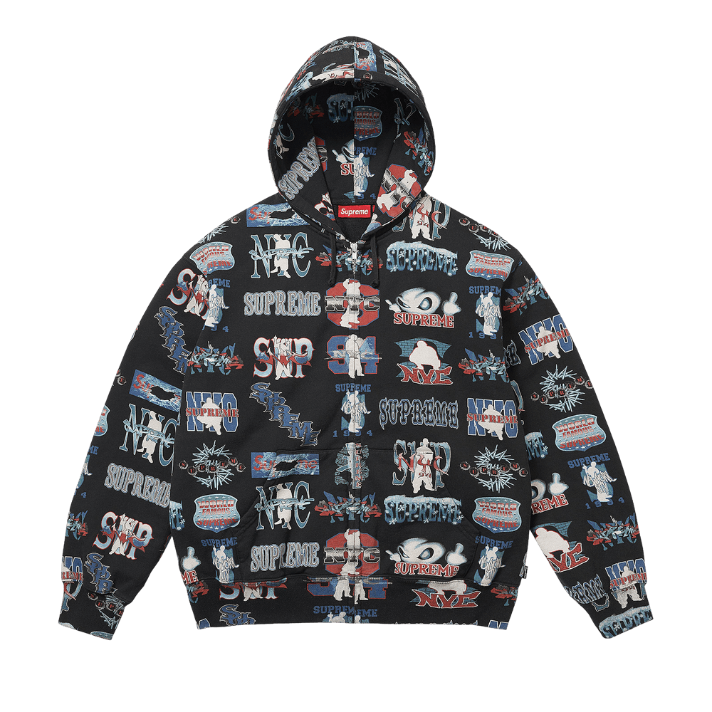 Buy Supreme Flash Zip Up Hooded Sweatshirt 'Black' - SS26SW101