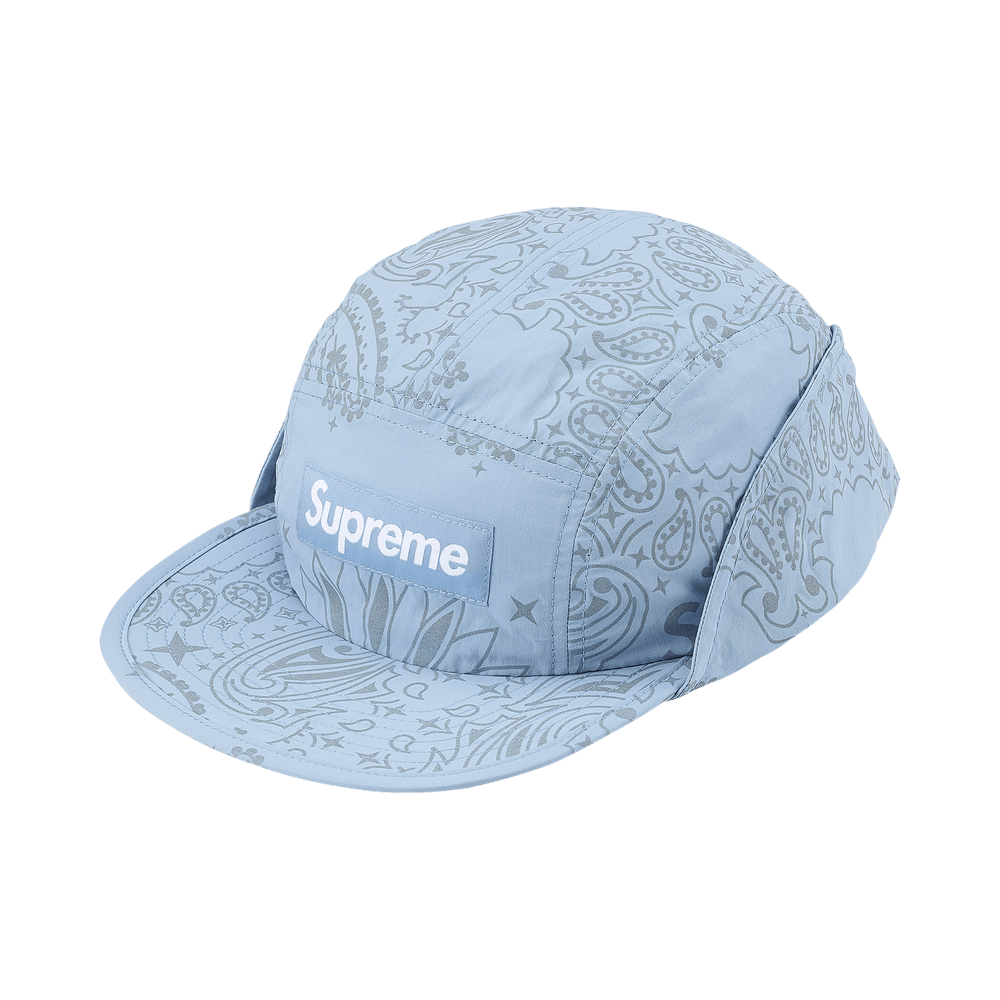 Buy Supreme Reflective Bandana Sunshield Camp Cap 'Light Blue