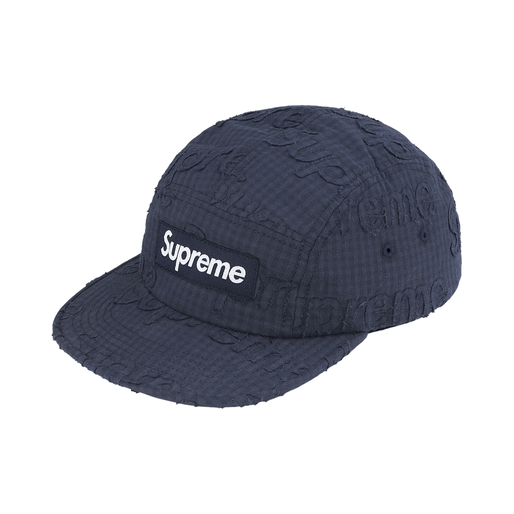 Buy Supreme Monogram Gingham Camp Cap 'Navy' - SS26H38 NAVY | GOAT
