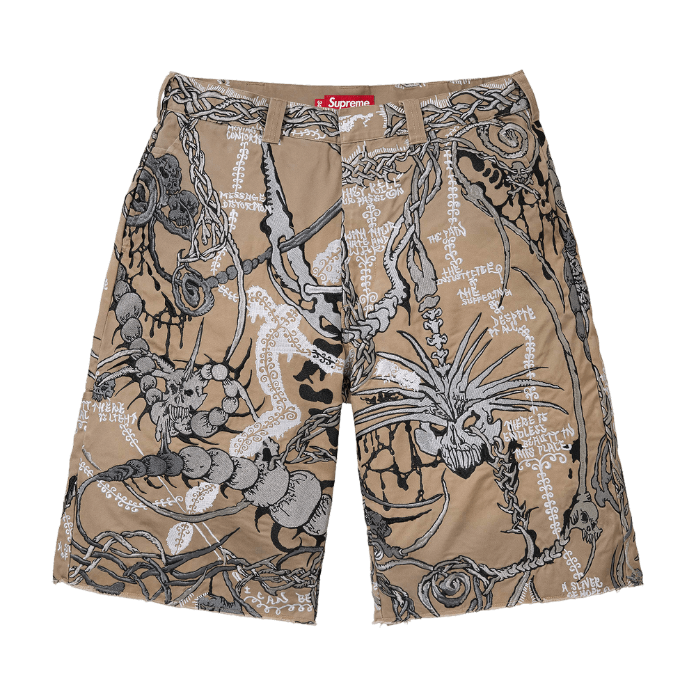 Buy Supreme Wombat Embroidered Work Short 'Tan' - SS26SH65 TAN | GOAT