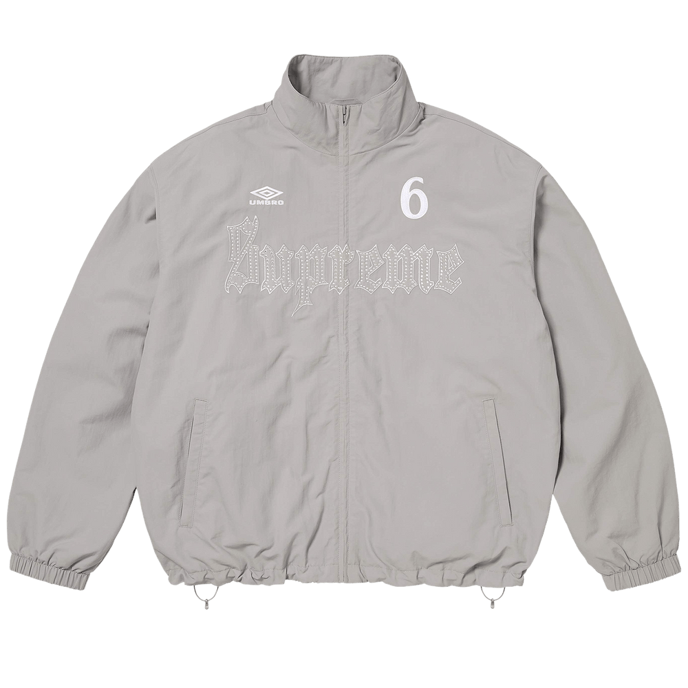 Buy Supreme x Umbro Rhinestone Track Jacket 'Light Grey