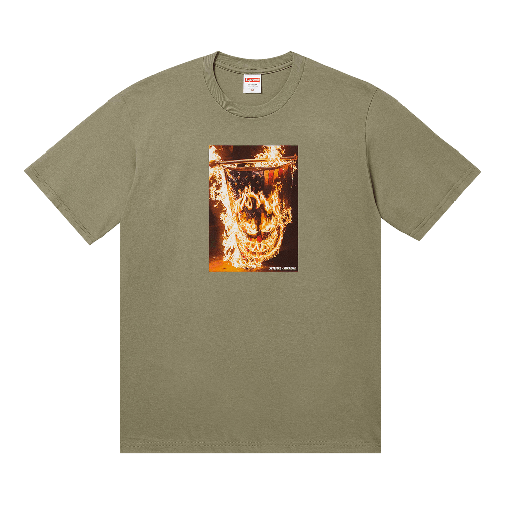 Buy Supreme x Spitfire Flag Tee 'Light Olive' - SS26T63 LIGHT