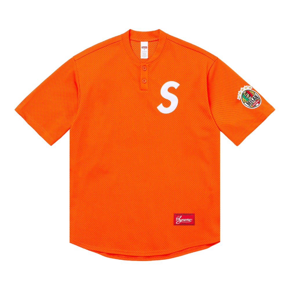 Buy Supreme Shop S Logo Henley 'Orange Milan' - SS26KN82 ORANGE
