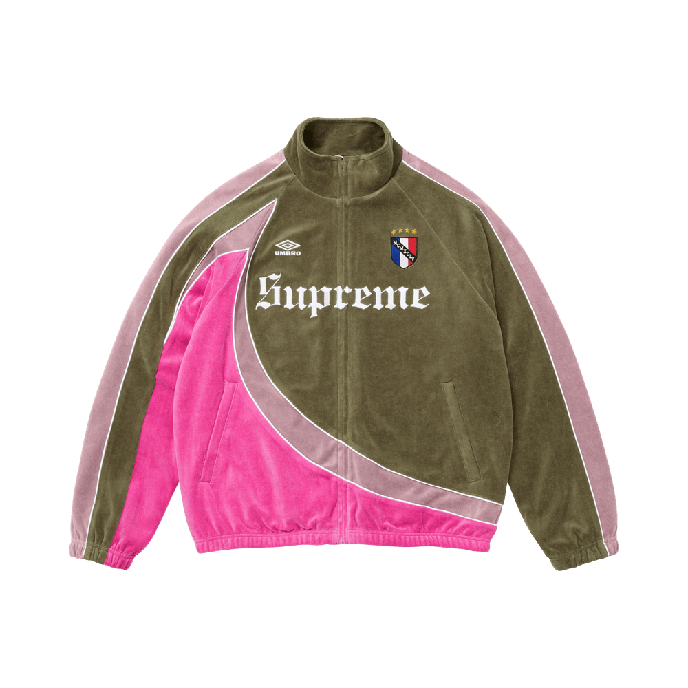 トップス Supreme 26ss VelourTrack Jacket Buy Supreme x Umbro Velour Track Jacket 'Olive' - FW26J54 OLIVE | GOAT