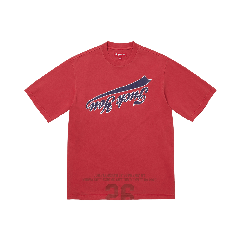 Buy Supreme Cracked Flipped Short-Sleeve Top 'Red' - FW26KN57 RED