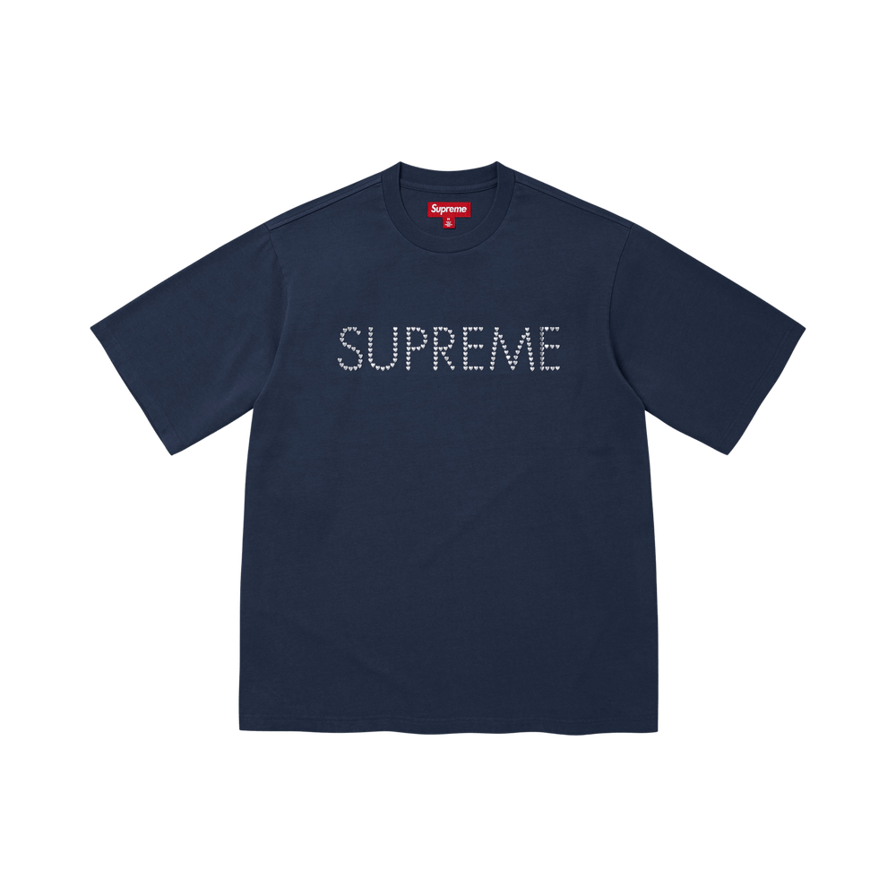 Buy Supreme Hearts Studded Short-Sleeve Top 'Navy' - FW26KN53 NAVY