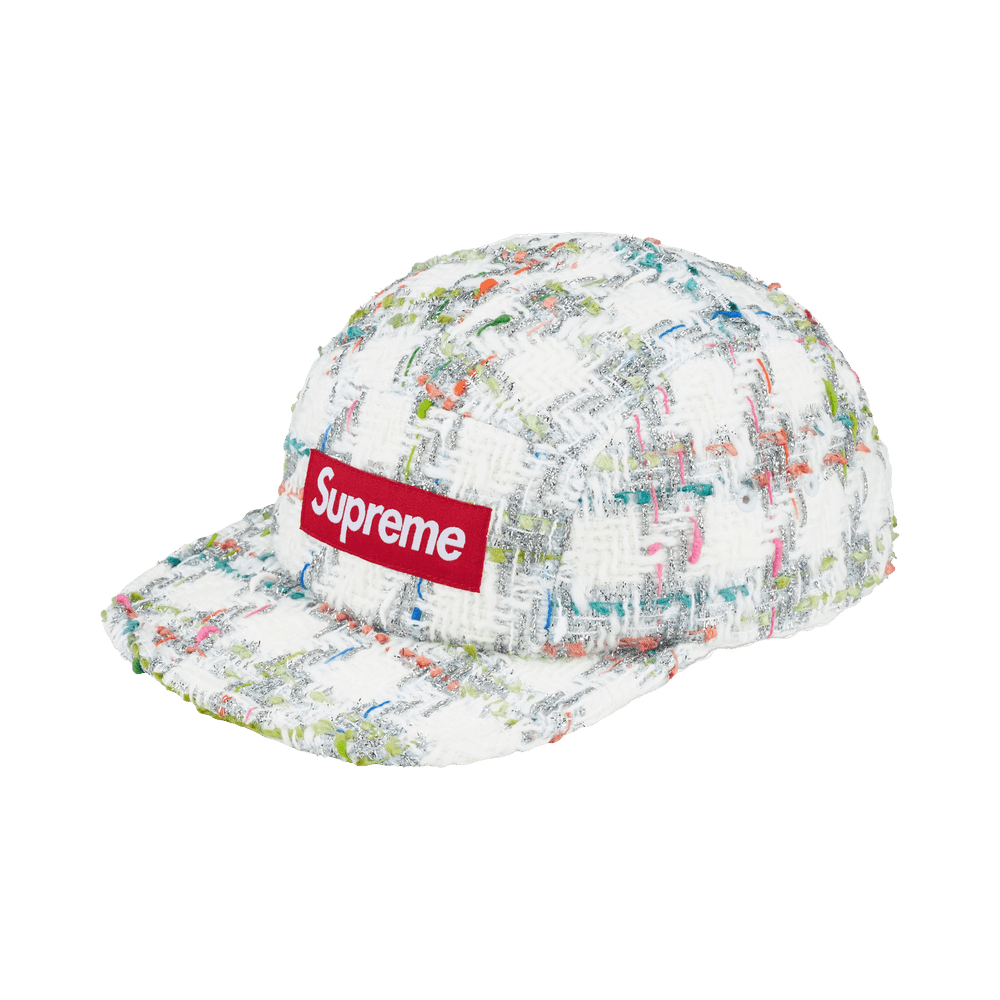Buy Supreme Metallic Bouclé Camp Cap 'White' - FW26H29 WHITE | GOAT