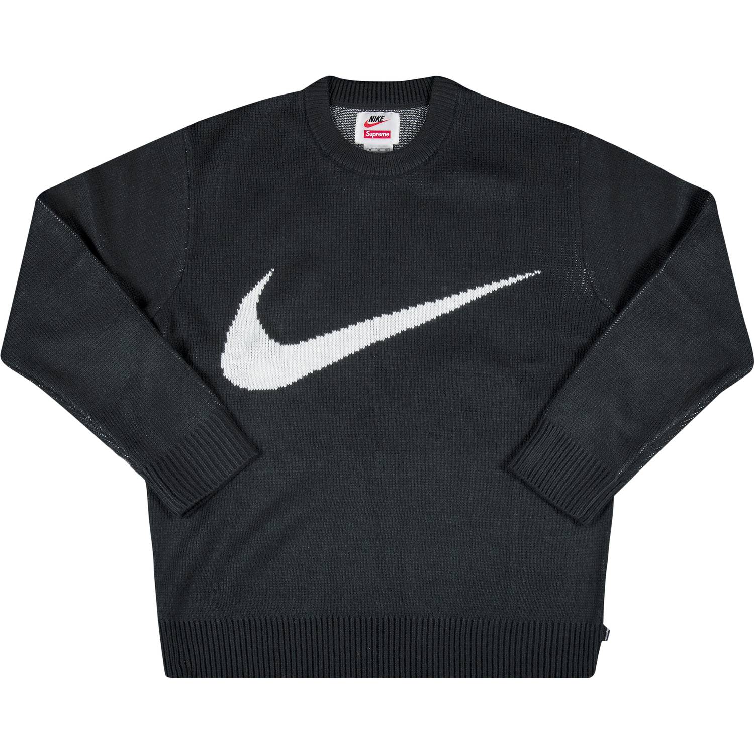 Supreme x Nike Swoosh Sweater 'Black' - Supreme - SS19SK2 BLACK | GOAT