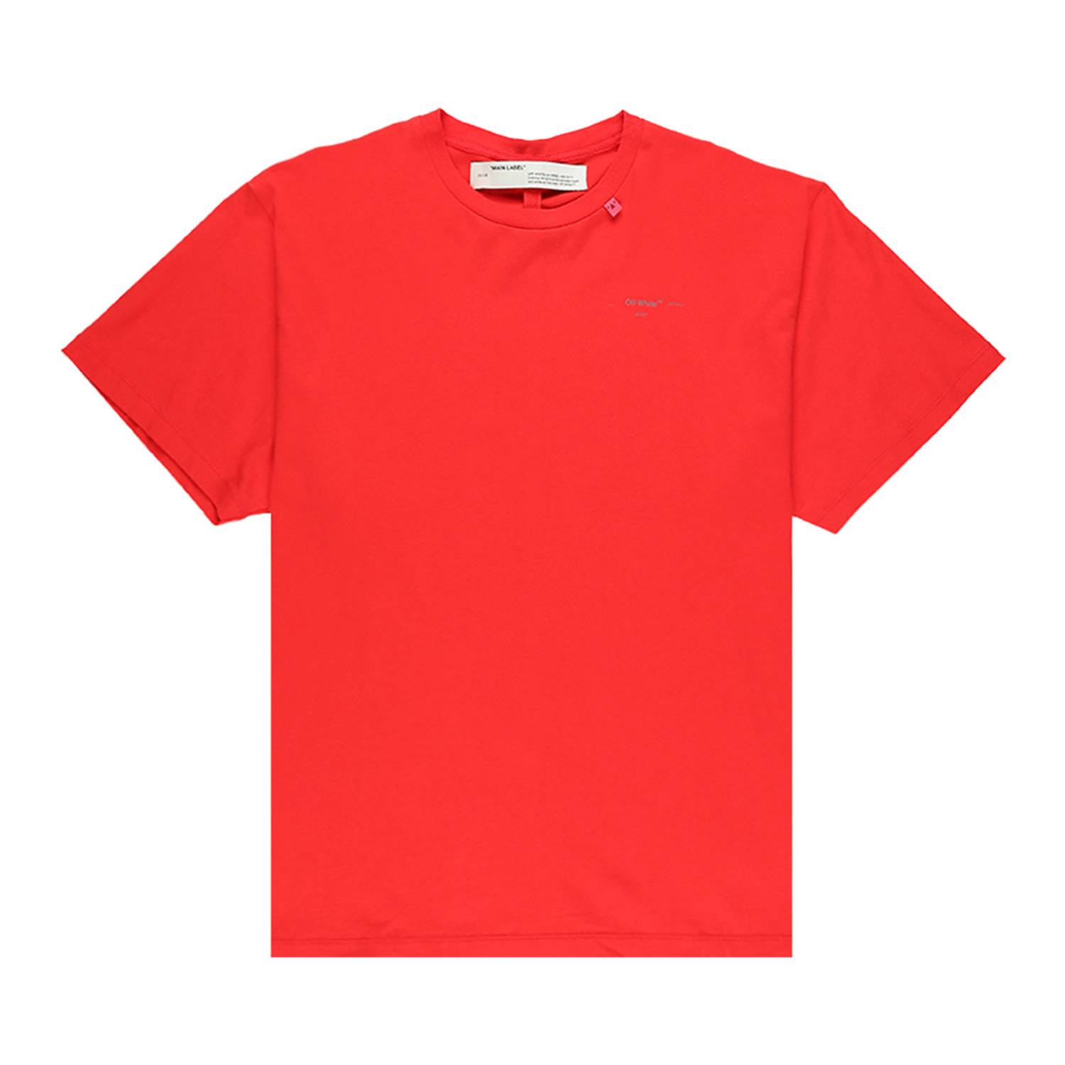 Off-White Unfinished Oversize T-Shirt 'Red - Off-White ...