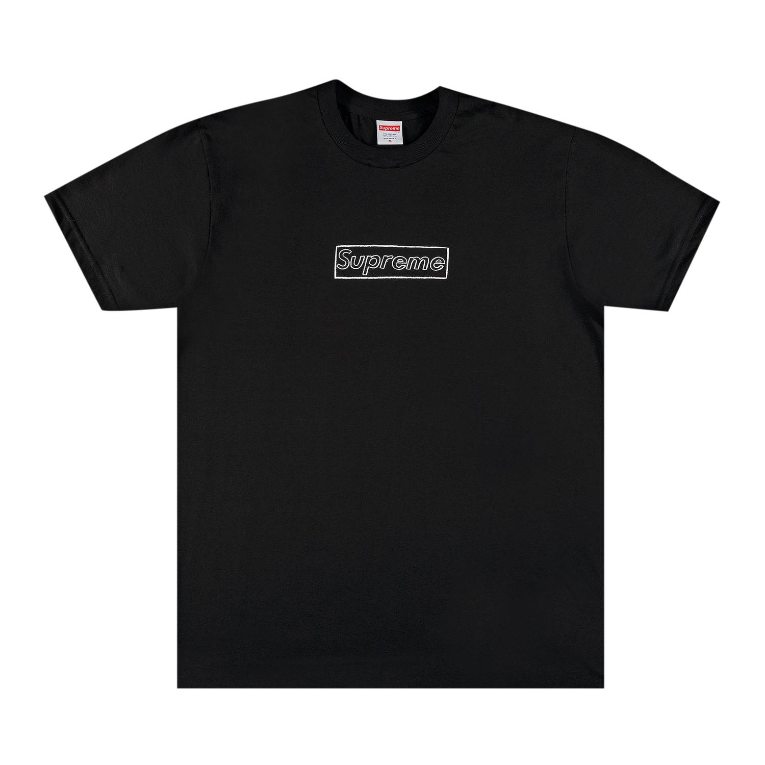 Supreme x KAWS Chalk Logo Tee 'Black' - Supreme - SS21T7 BLACK | GOAT