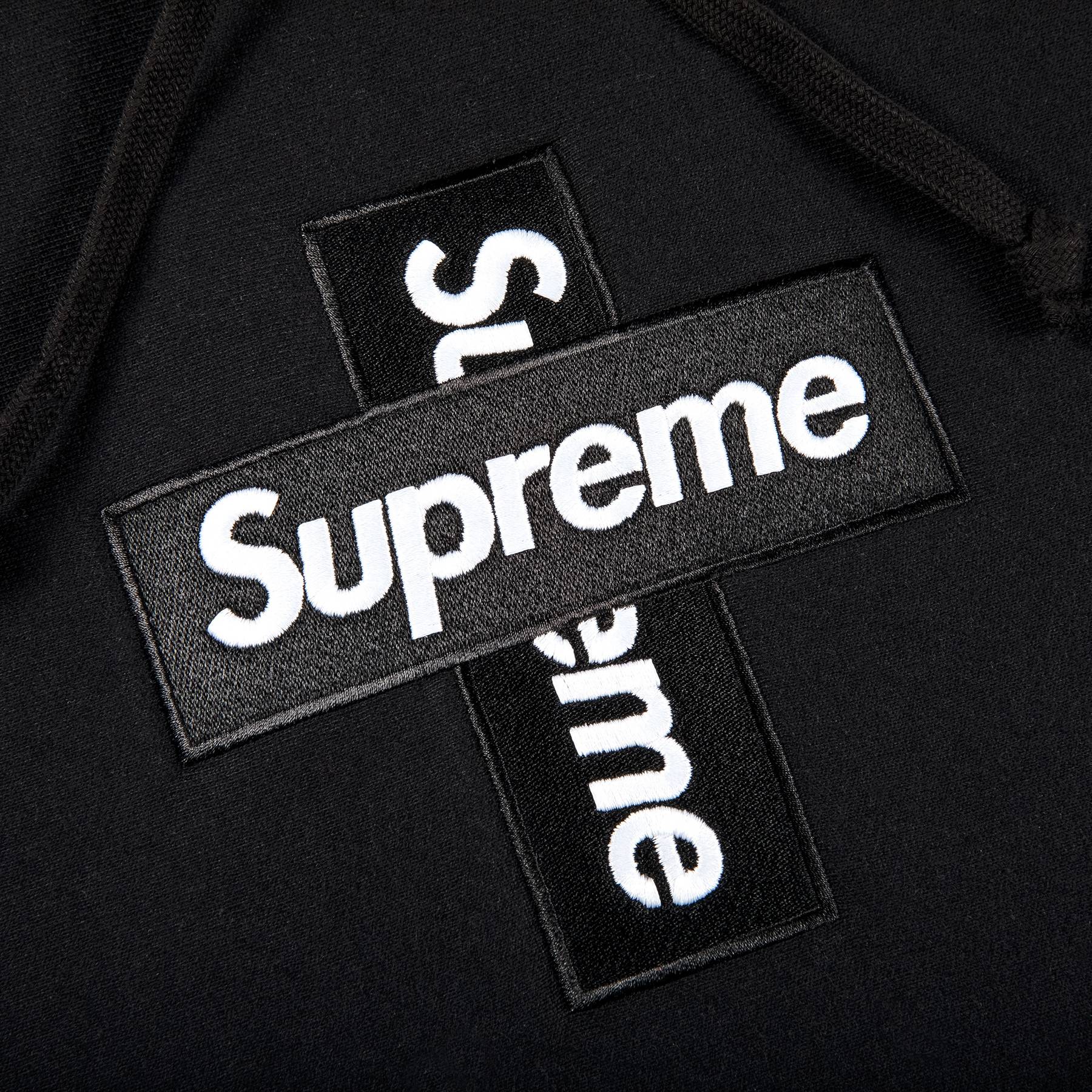 Supreme Cross Box Logo Hooded Sweatshirt 'Black' - Supreme - FW20SW70 BLACK | GOAT