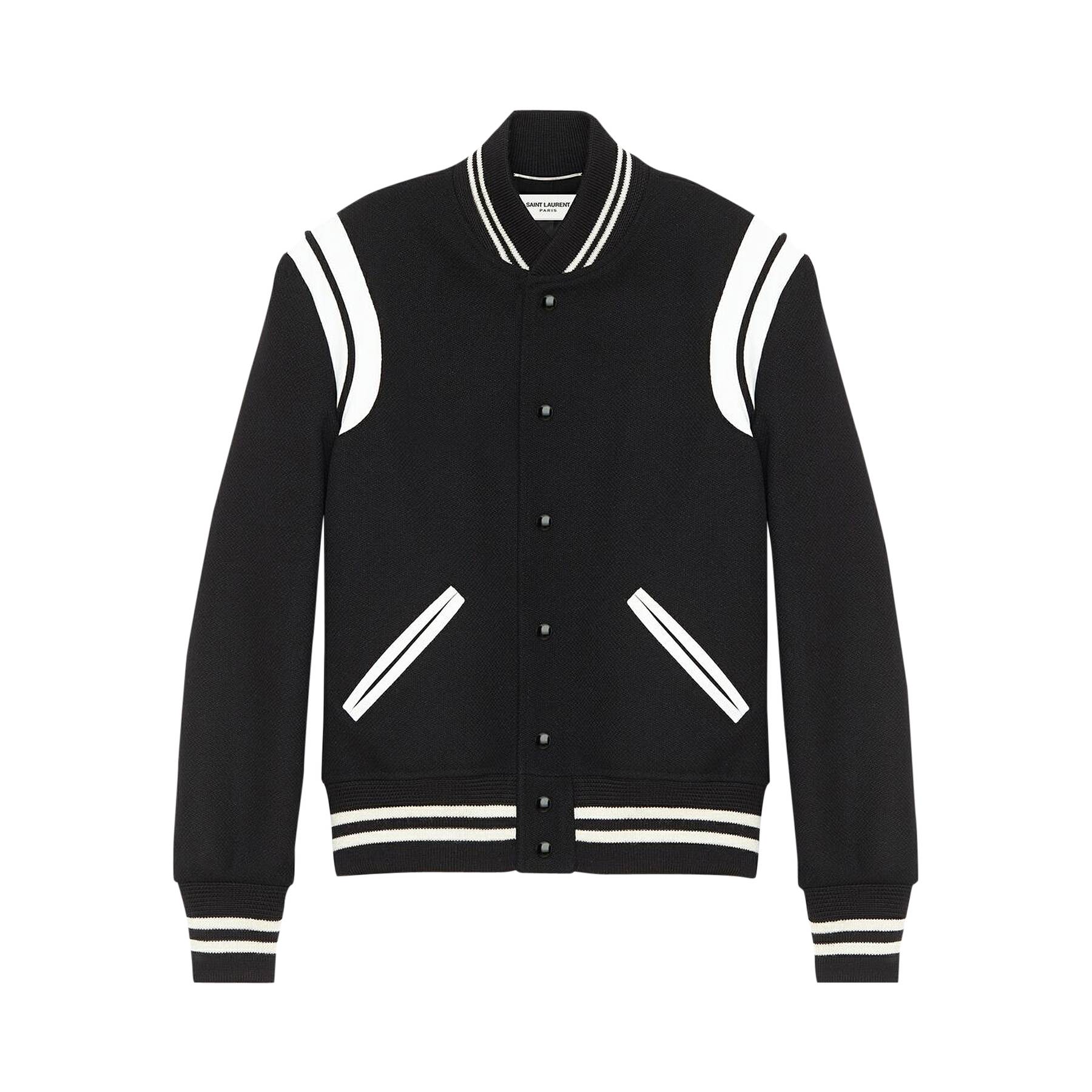 Saint Laurent Teddy Jacket 'Black/White' - Saint Laurent - 354718 Y180W ...