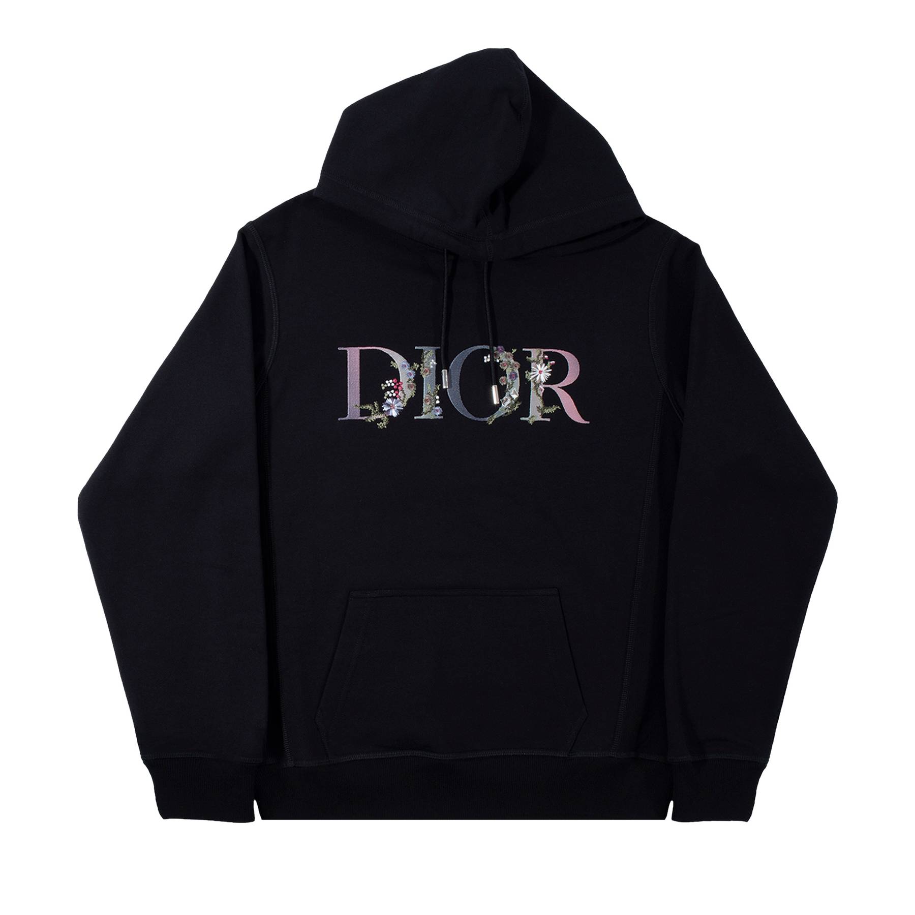 Dior Flowers Embroidered Hoodie 'Black' - Dior - 113J688A0531 C984 | GOAT