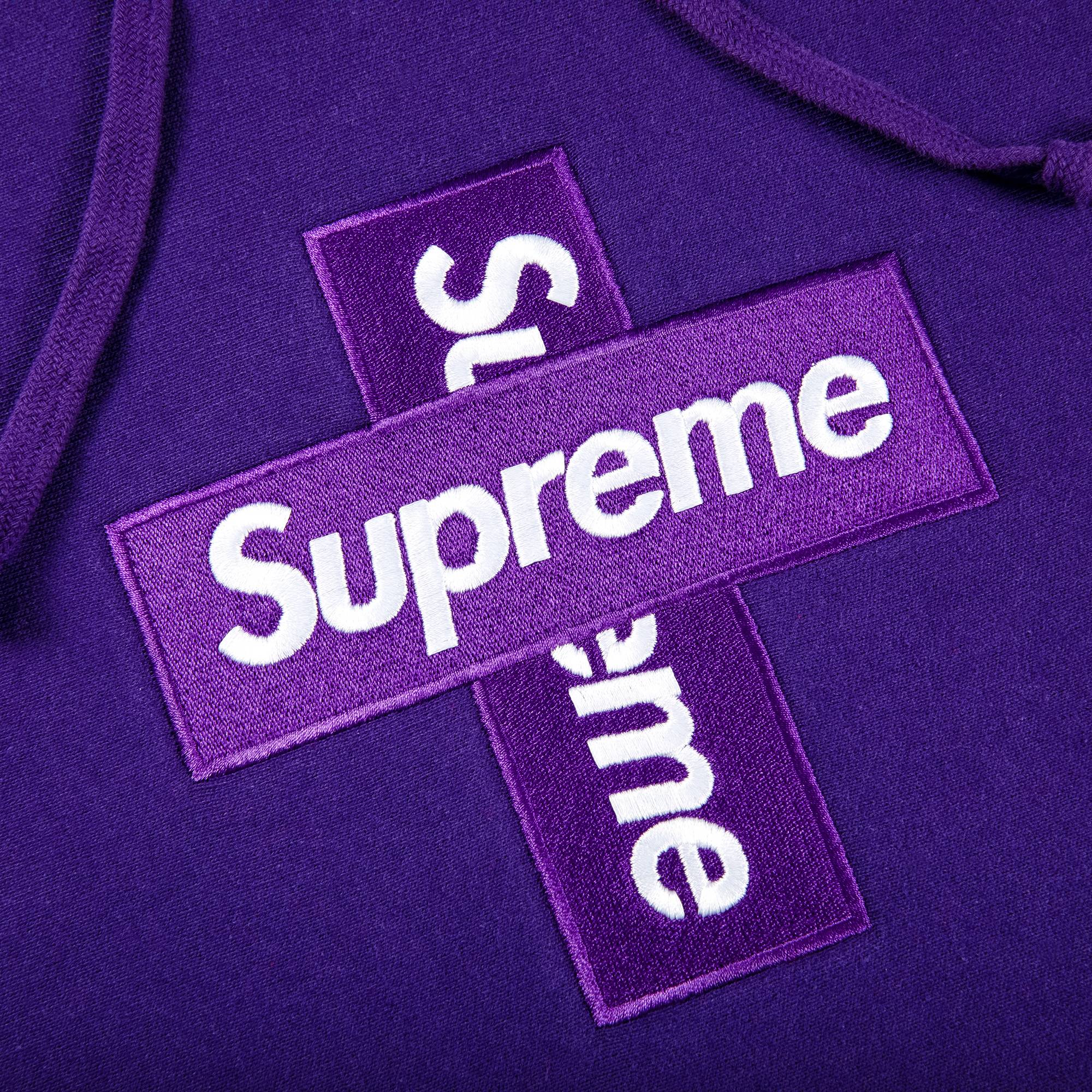 Supreme Cross Box Logo Hooded Sweatshirt 'Purple' - Supreme - FW20SW70