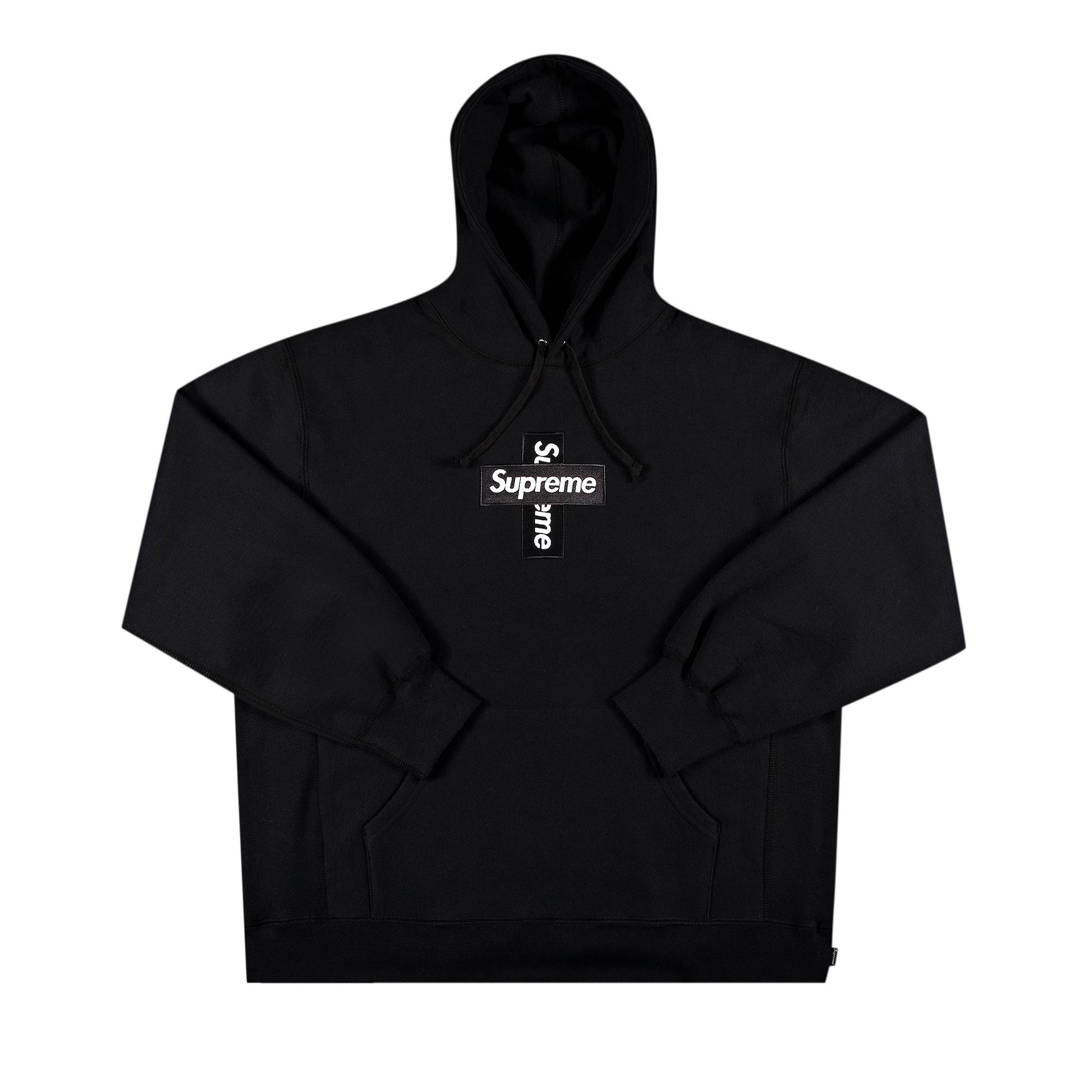 Supreme Cross Box Logo Hooded Sweatshirt 'Black' - Supreme - FW20SW70