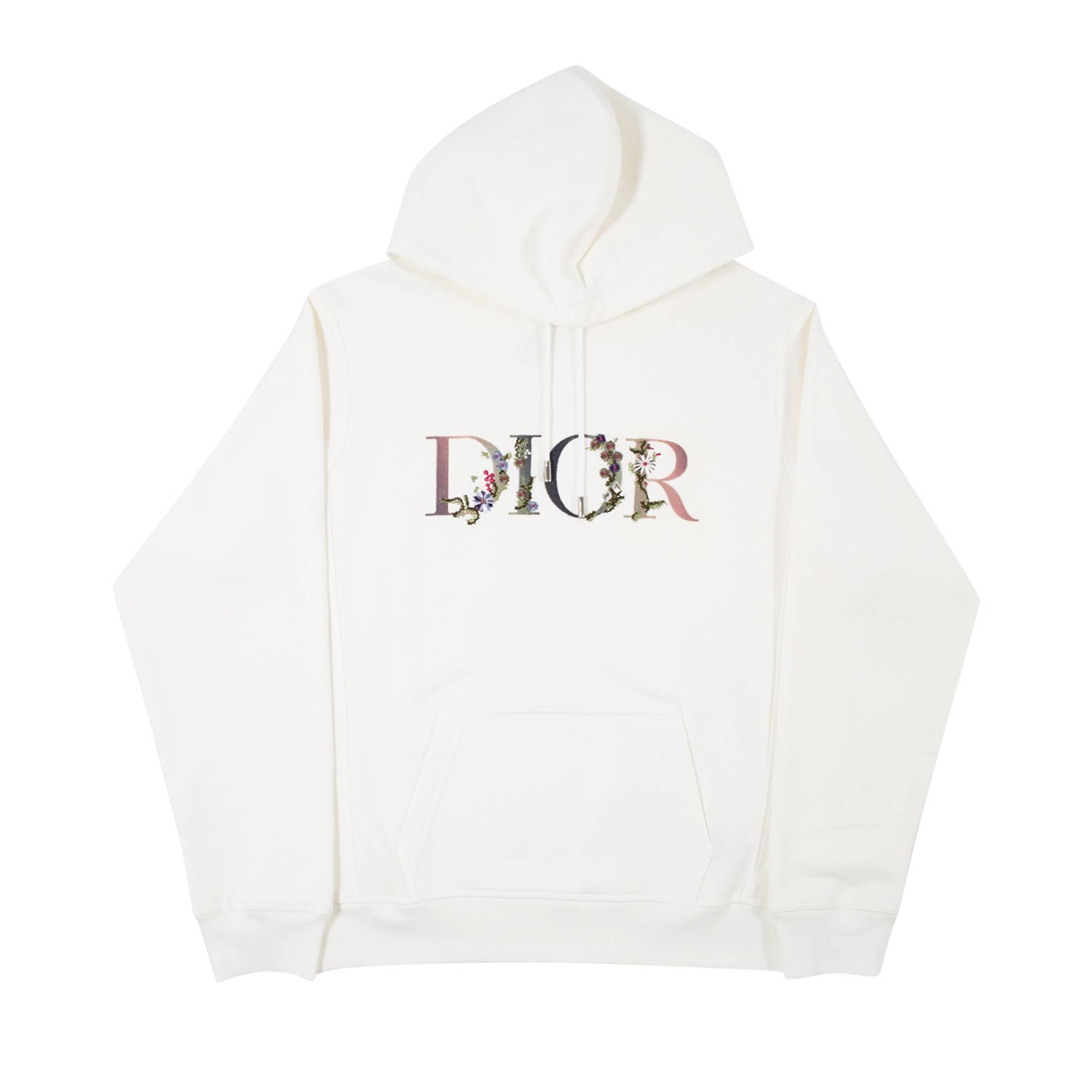 Dior Flowers Embroidered Hoodie 'White' - Dior - 113J688A0531 C084 | GOAT