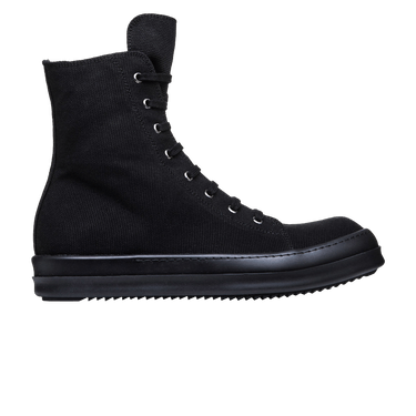 Buy Rick Owens DRKSHDW Ramones Canvas High 'Triple Black