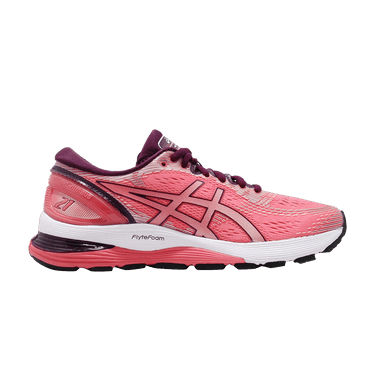 Asics gel-nimbus 21 women's running shoes pink cameo/baked pink hotsell