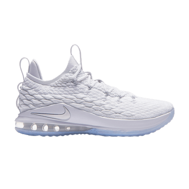 Nike lebron 15 low white metallic silver discount