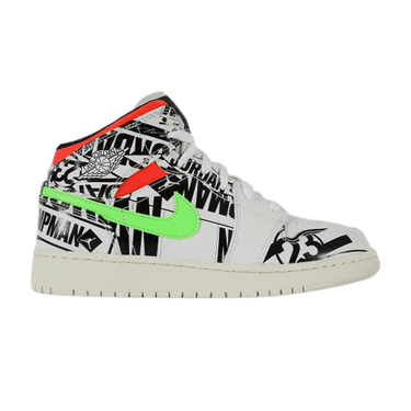 Air Jordan 1 Mid GS 'All Over Logos'