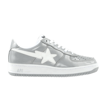 Silver bapesta hot sale