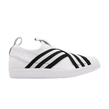 Adidas superstar slip on all white best sale