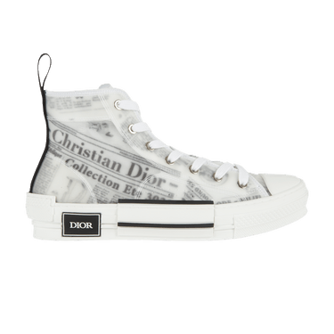 Dior B23 High 'Newsprint' Sneakers | White | Men's Size 7