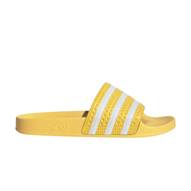 Womens yellow hot sale adidas slides