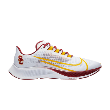 Nike Air Zoom Pegasus 37 'USC' Sneakers | White | Men's Size 8.5