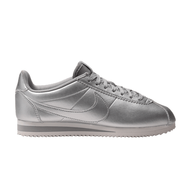 Nike cortez metallic silver shop