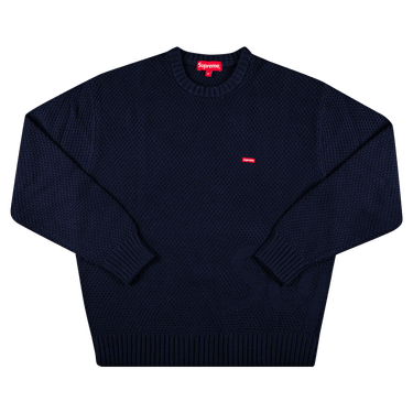 Buy Supreme Textured Small Box Sweater 'Navy' - FW20SK17 