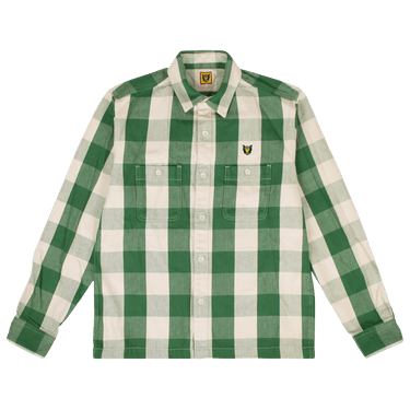 Buy Human Made Flannel Checkered Button Down Shirt 'Green