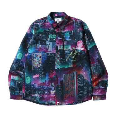 BAPE Neon Tokyo Shirt 'Black'