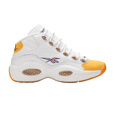 Reebok question mid femme jaune sale