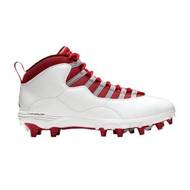 Red and white jordan 10 shop