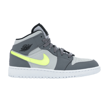 Jordan 1 Mid GS Gun Smoke Volt