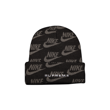 Buy Supreme x Nike Jacquard Logos Beanie 'Black' - SS21BN2