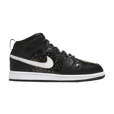 Air Jordan 1 Mid SE PS 'Black Glitter'