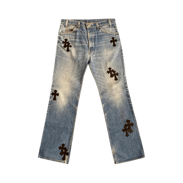 Cross Patch Denim Pants 