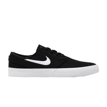 Sb janoski black  and  sales white ripstop canvas skate shoes