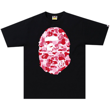 pink and white bape shirt
