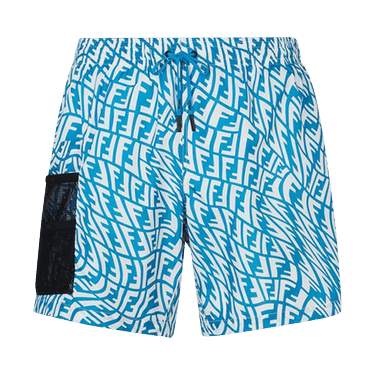 Buy Fendi x Sarah Coleman Fisheye Logo Swim Trunks 'Pale