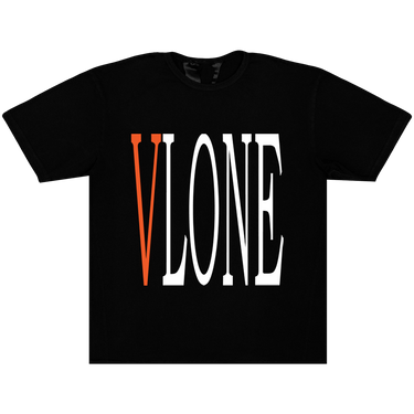 Vlone Staple T-Shirt 'Black/Orange' | GOAT