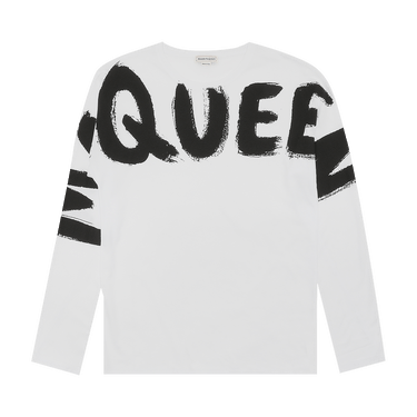 Buy Alexander McQueen Graffiti Long-Sleeve T-Shirt 'White/Mix