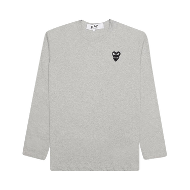 Comme des Garçons PLAY Stacked Heart Long-Sleeve T-Shirt 'Grey'