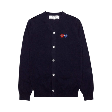 Comme des Garçons PLAY Double Heart Cardigan 'Navy'