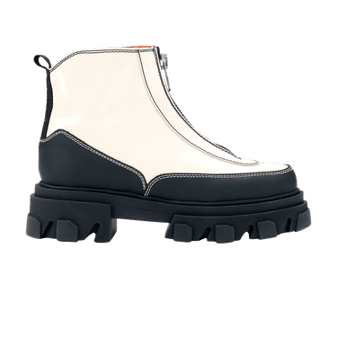 Ganni Polido Zipper Boot 'Egret' | GOAT