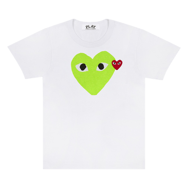 Comme des Garçons PLAY Red Emblem Heart T-Shirt 'White/Green'